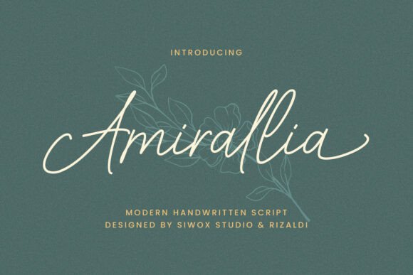 Amirallia: The Monoline Script Font for Modern Branding