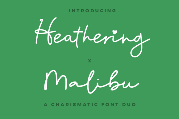 Heathering & Malibu: Crafting Visual Stories with Handwritten Elegance